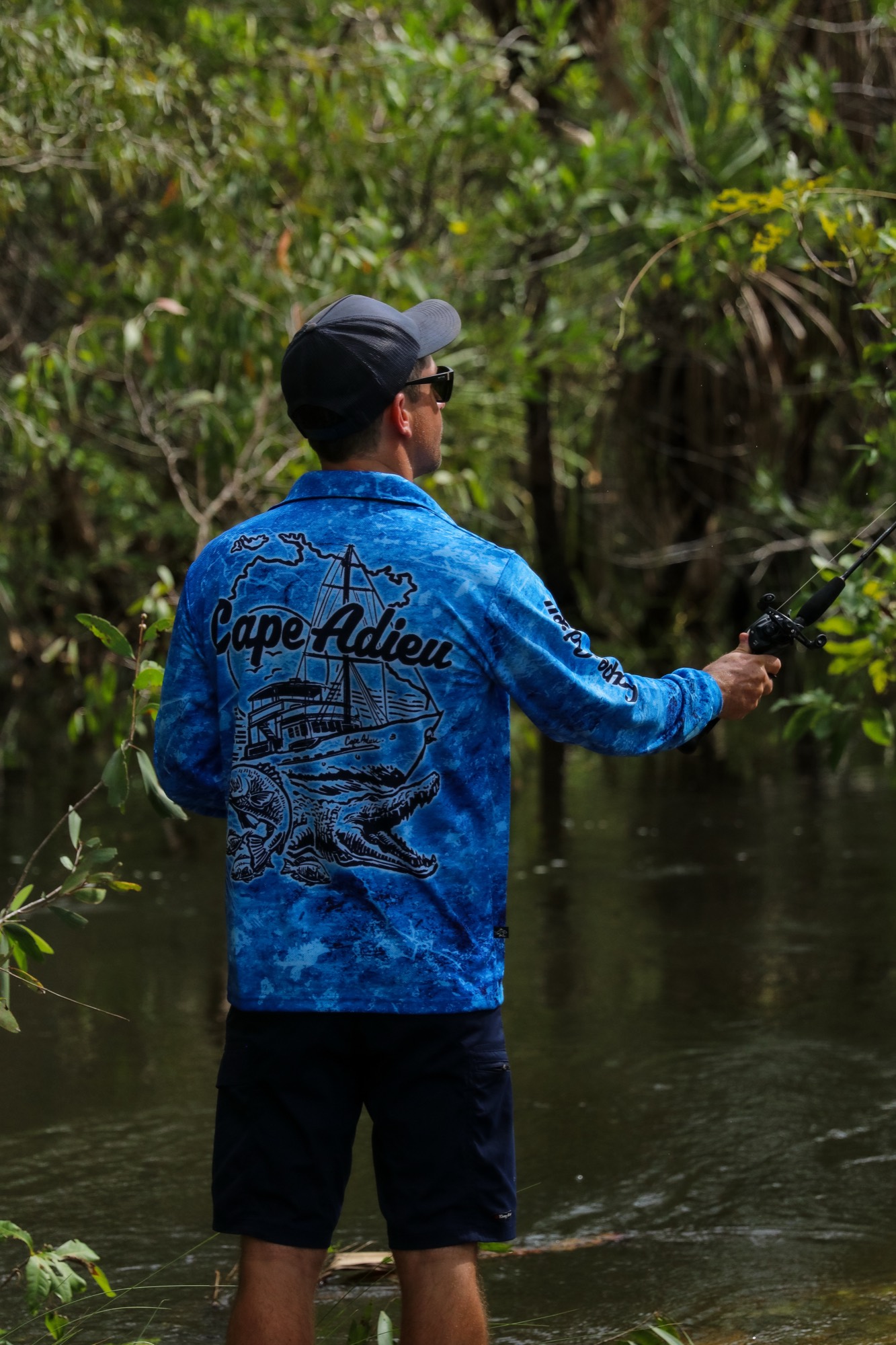 Lure casting for barramundi in a Top End creek with Cape Adieu